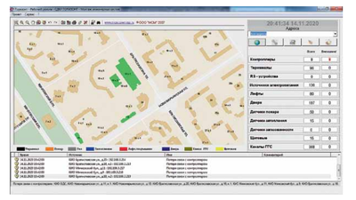 Программное обеспечение «Горизонт – Рабочий режим»: просмотр карты